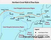 赵北长城的地图状态