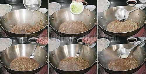 将肉末加厚
