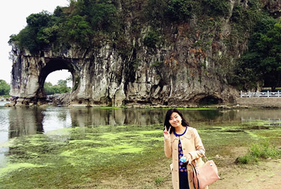 Tina Wang在桂林象鼻山