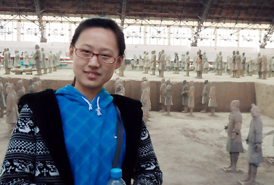 Michelle Yuan在西安兵马俑博物馆