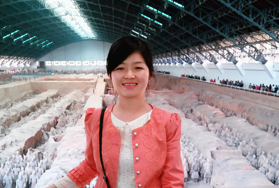 乔西·赵在西安兵马俑博物馆